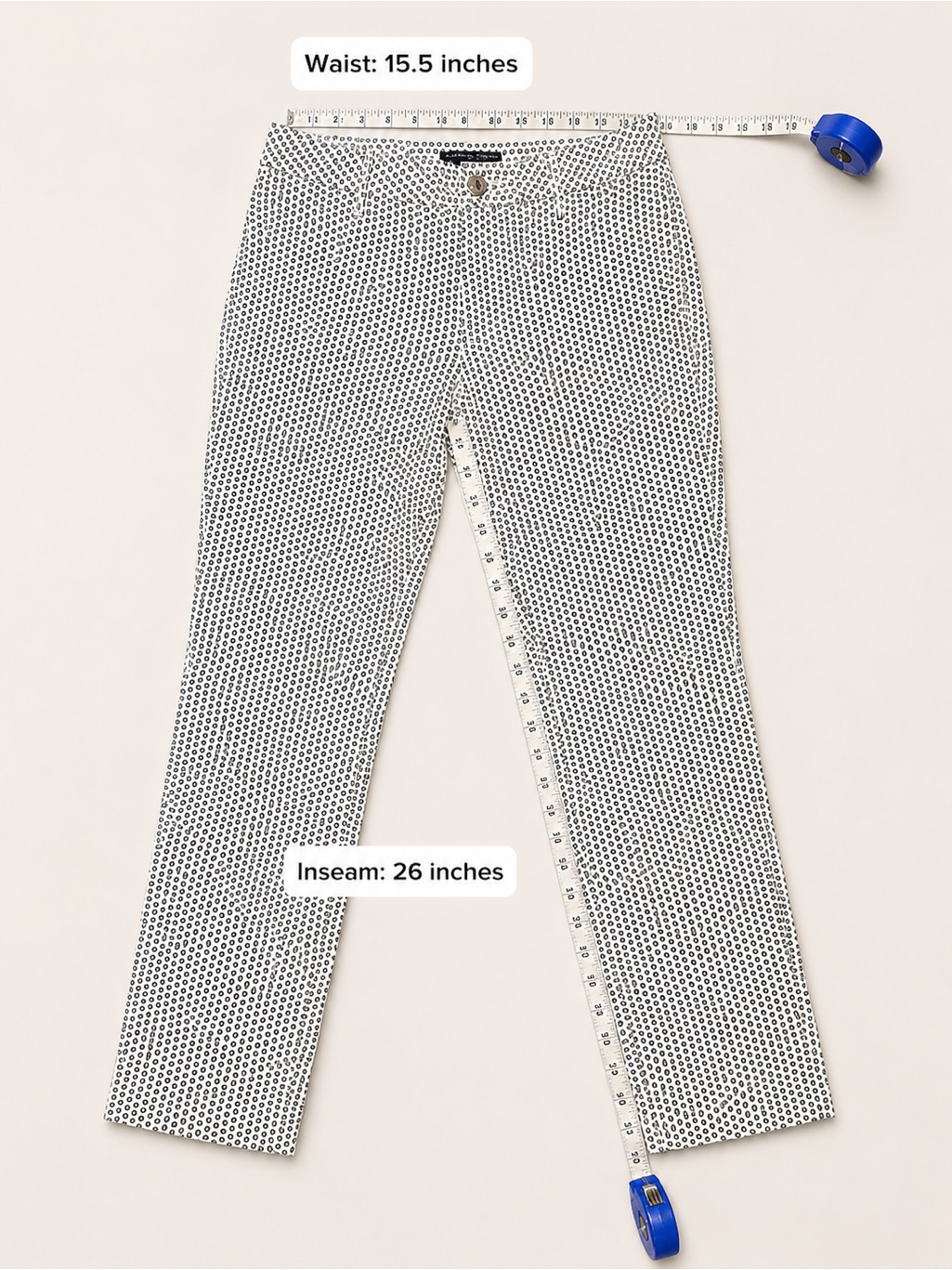 Brooks Brothers Classic Pants With Sunburst Polkadot Print